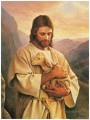 Jesus Carrying A Lost Lamb religious Christian
